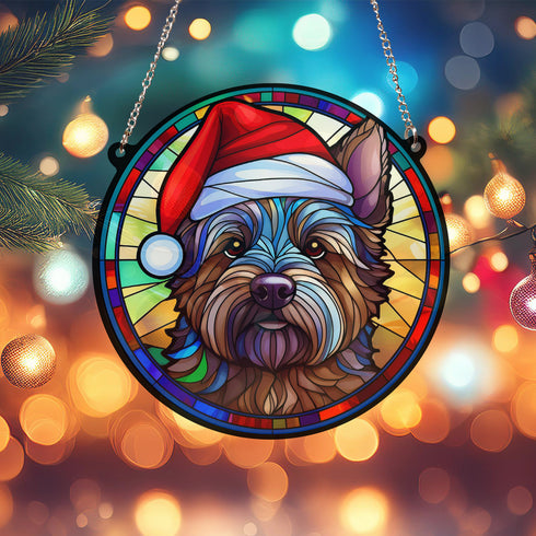 Cairn Terrier Christmas Suncatcher